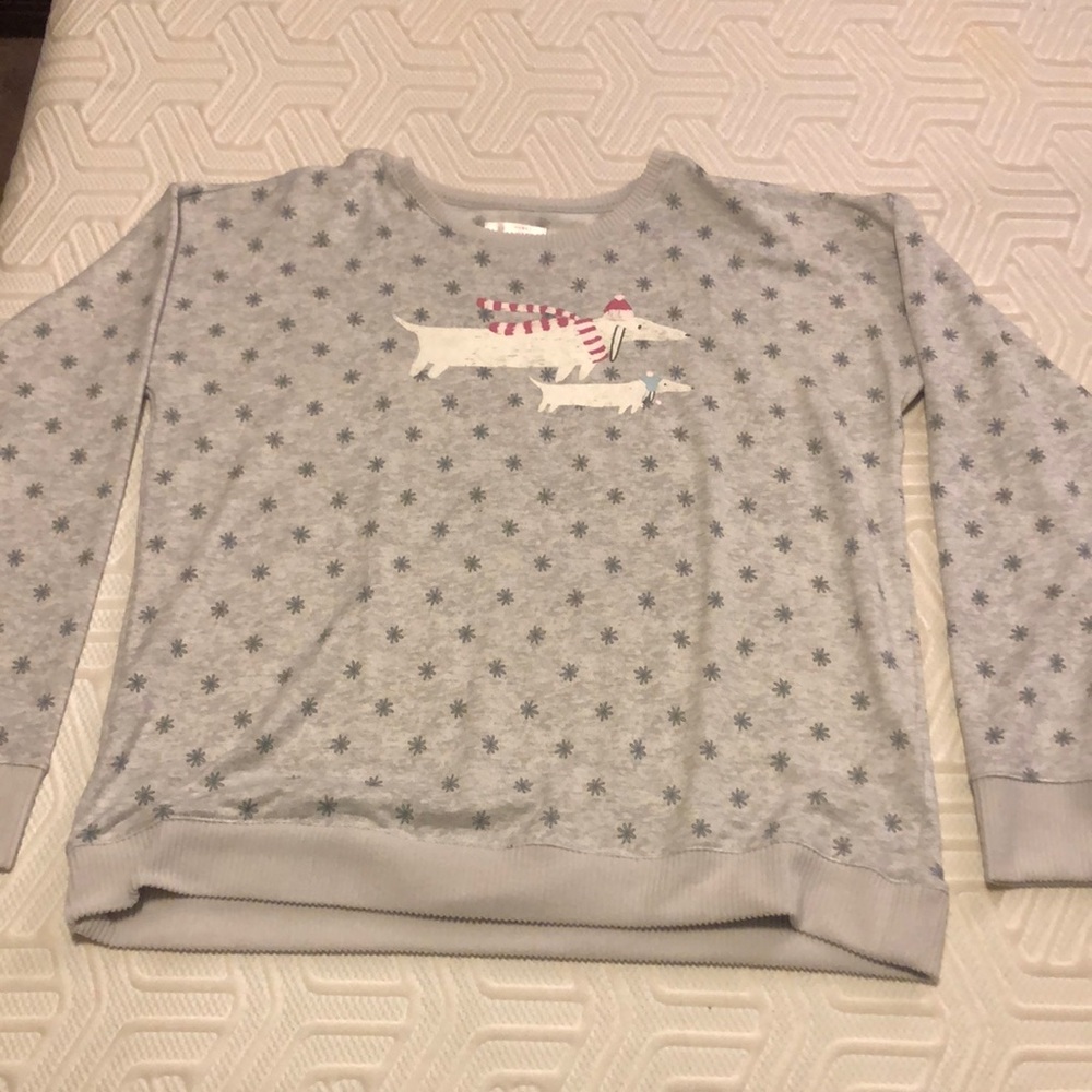Lauren Conrad, L, Christmas dachshund pajama top